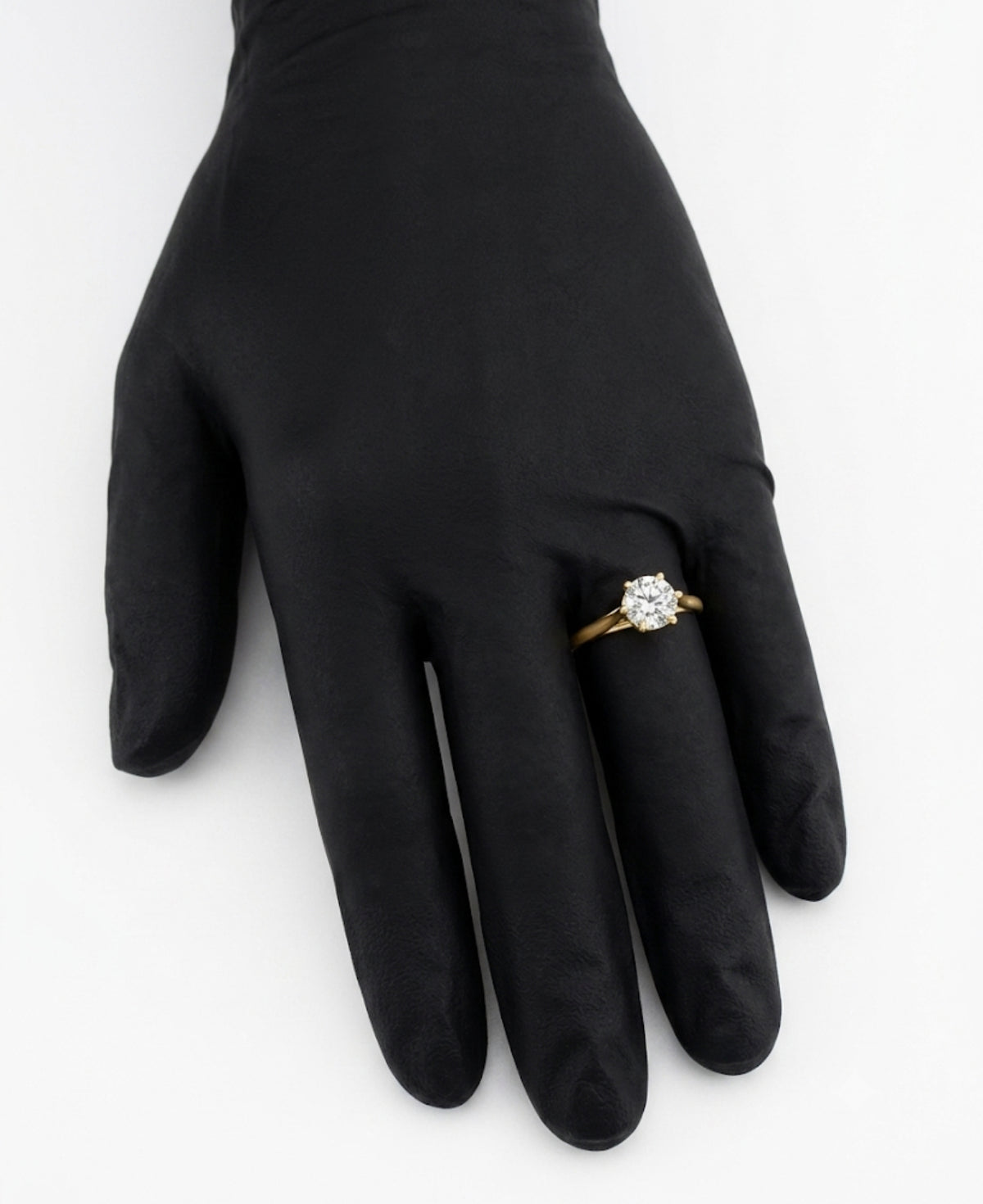The Petal Prong Cathedral Solitaire Engagement Ring – 18kt Gold, 1ct Round Lab Diamond (6.5mm)