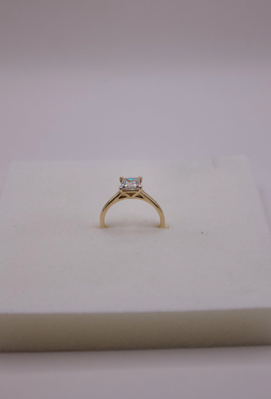 Princess Cut Engagement Ring – 14K Gold, 1ct Lab Diamond (5.5mm)
