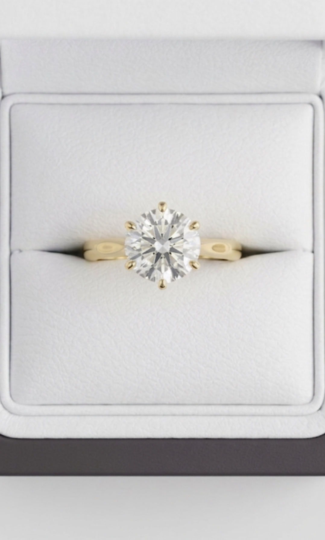 The Petal Prong Cathedral Solitaire Engagement Ring – 14K Gold, 1ct Round Lab Diamond (6.5mm)
