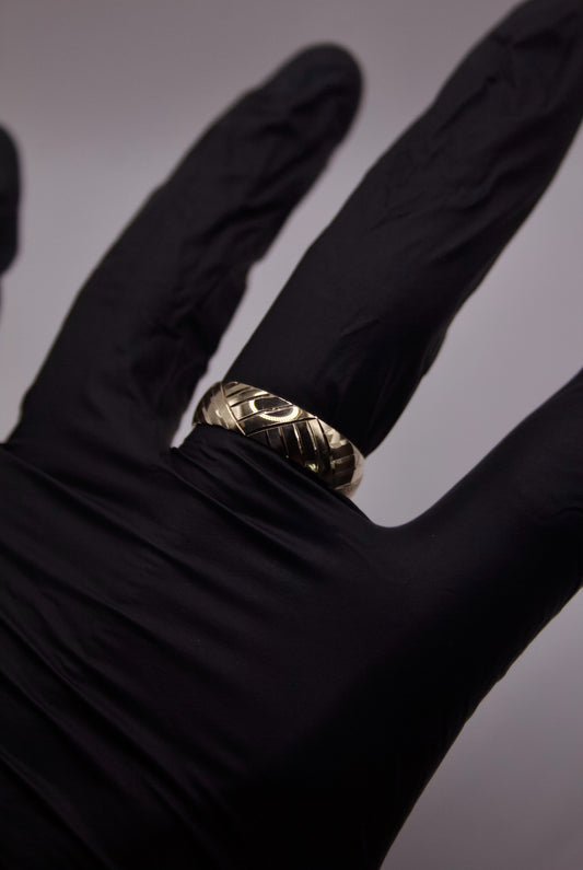 Lau Hala Weave Ring – 6mm (Solid 14K Gold)